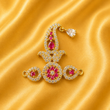 Premium AD Sirpech – Royal Traditional Head Ornament for Thakur Ji | Height - 3 CM | Width - 3.5 CM