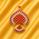 Premium Meenakari & AD Paan Mukut – Royal Traditional Crown for Thakur Ji | Height - 3.5 CM | Width - 3 CM