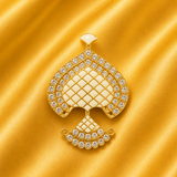 Premium Meenakari & AD Paan Mukut – Royal Traditional Crown for Thakur Ji | Height - 3.5 CM | Width - 3 CM