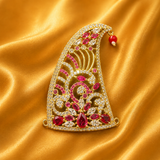 Premium AD Mukut – Royal American Diamond Crown for Thakur Ji | 5.5 cm Height