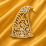 Premium AD Mukut – Royal American Diamond Crown for Thakur Ji | 5.5 cm Height