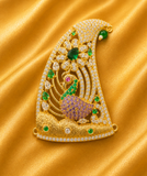 Premium AD Mayur Mukut – Royal Peacock Crown for Thakur Ji | 5.5 CM