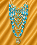 Semi Moti Long AD Haar — Premium Pearl & American Diamond Long Necklace for Thakur Ji Shringar | 10 CM Long