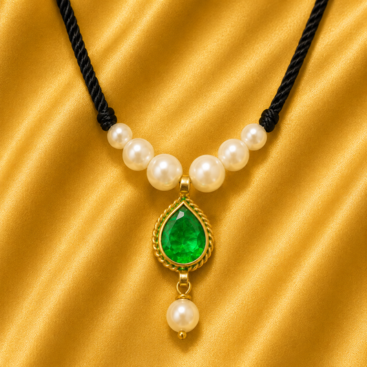 Colourful Moti AD Shringar Set — Premium Pearl & American Diamond Collection for Thakur Ji | 6.5 CM Long (Copy)