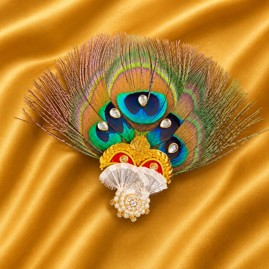 Mor Pankh Suvarna Mukut Paag | Laddu Gopal Mastak Shringar | Radha Raman Sringar | 10 CM
