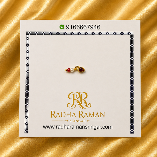 Nakbesar for Deity Sringar – Shree Radharaman Sringar Besar Red, White, Aqua