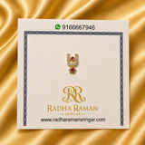 Red & White AD Tilak — Premium American Diamond Tilak for Thakur Ji Shringar | 1.2 CM