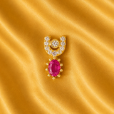 Green & Red AD Tilak — Premium American Diamond Tilak for Thakur Ji Shringar
