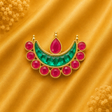 Ardh Chand Chandrika — Traditional Crescent Moon Head Ornament for Thakur Ji | 2 CM HEIGHT | 2 CM WIDTH