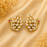 Mayur Kundal — Traditional Peacock Design Kundal for Thakur Ji Shringar  | 2 CM HEIGHT | 2 CM WIDTH