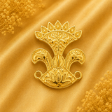 Golden Tipara — Royal Traditional Headgear for Thakur Ji Shringar | 3 CM HEIGHT