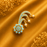 Premium AD Sheeshphool — Elegant Floral Head Shringar for Thakur Ji | 3 CM HEIGHT