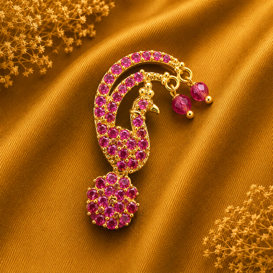 Mayur AD Sheeshphool — Premium Peacock Head Shringar for Thakur Ji