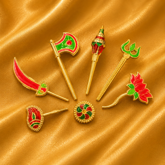 Divya Shastra Set — Traditional Weapons Set for Thakur Ji Shringar ( Plastic )