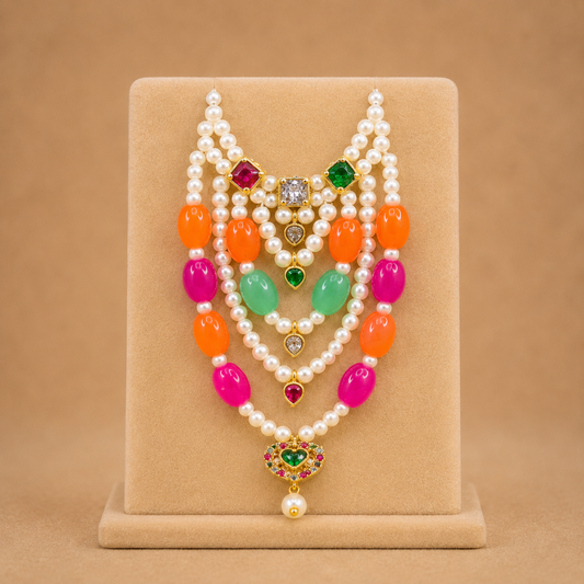 Multi-Layer Pearl Kanthi Mala (Color Variants Available)