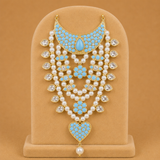 Ad Hasli With White pearls & kundan-style stones Mala For Thakur Ji 6 Cm