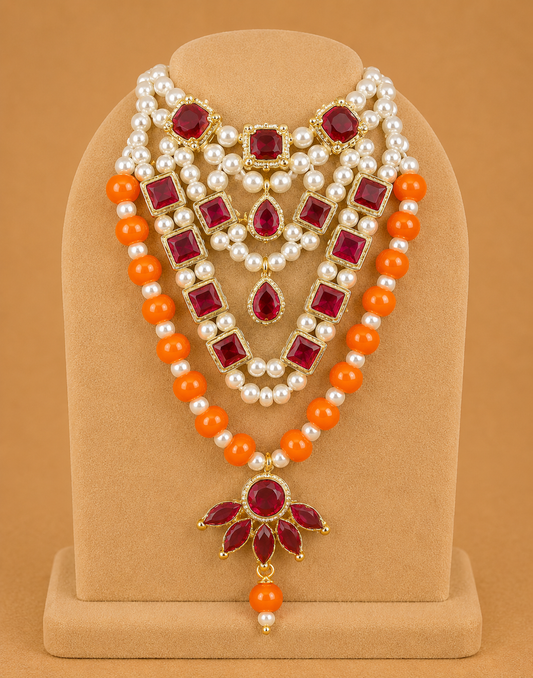 Divya Neelmani Multi-Layer Kanthi Haar | 7 CM | for Laddu Gopal Ji