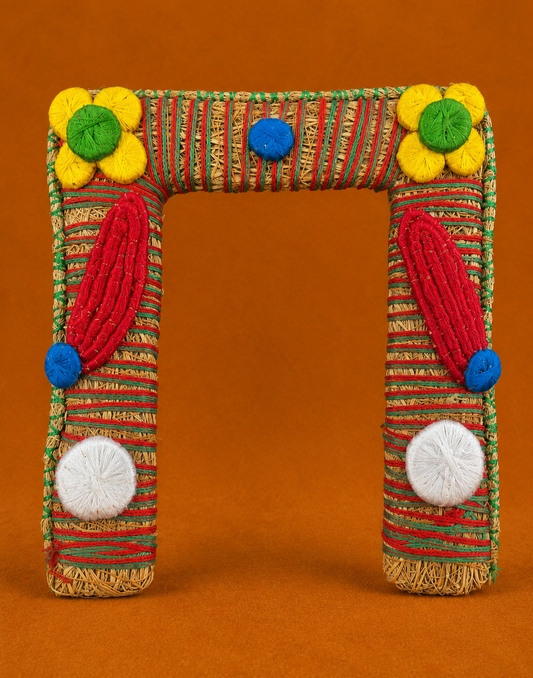 Khas Pithika for Thakur Ji – Natural Vetiver Cooling Seat for Summer Shringar & Seva | 20 CM - 18 CM