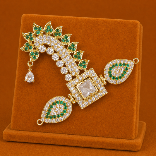 Rajsi Ratna Mayur Sirpech for Laddu Gopal Ji | Radha Raman Sringar| 4.5 cm