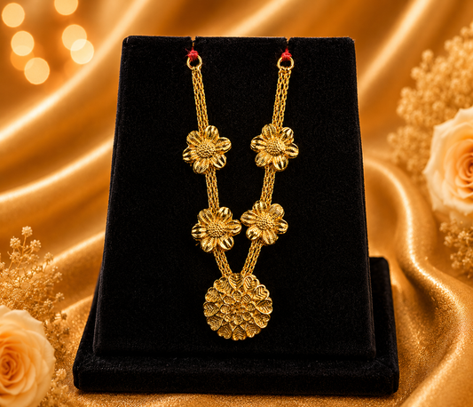 Gopal Swarna Vilas Haar for Laddu Gopal Ji | Golden Style Shringar Necklace | 7.5 cm Height