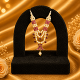 Waghnakh Pearl Mala – Triple Strand Haar for Thakurji (5 CM) | Traditional Shringar Jewellery