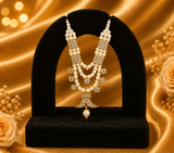 Waghnakh Pearl Mala – Triple Strand Haar for Thakurji (5 CM) | Traditional Shringar Jewellery