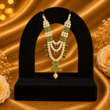 Waghnakh Pearl Mala – Triple Strand Haar for Thakurji (5 CM) | Traditional Shringar Jewellery