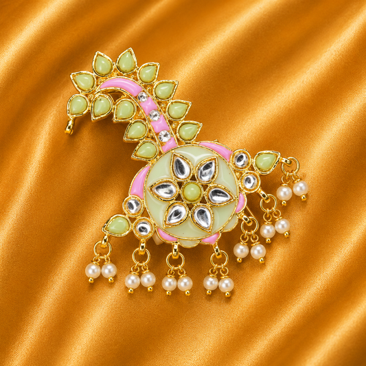 Handcrafted Meenakari Sirpech for Thakur Ji | 5.5 CM