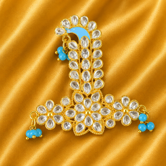 Shyam Vallabh Kundan Sirpech| Radha Raman Shringar | 4.5 CM Long | 4 CM Wide