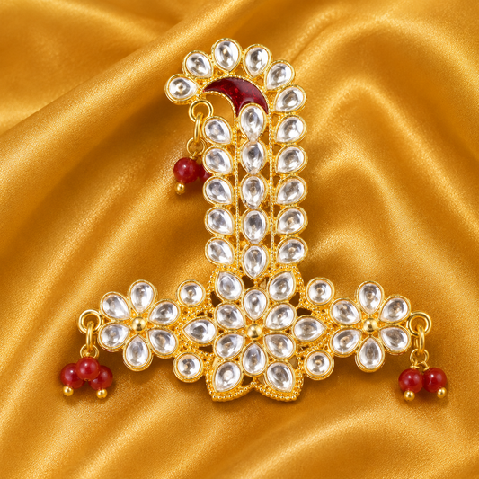 Shyam Vallabh Kundan Sirpech| Radha Raman Shringar | 4.5 CM Long | 4 CM Wide