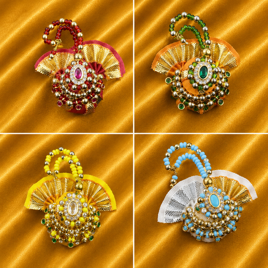 Shveta Pankhi Mani Shringar Paag | Laddu Gopal Mastak Shringar | Radha Raman Sringar