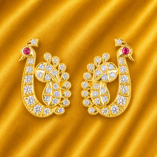 Mayur Vilas Kundan Kundal | Radha Raman Shringar | 3 CM HEIGHT