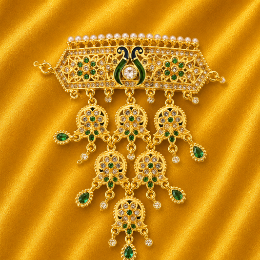 Mayur Pushp Jhumar Haar for Thakur Ji | Radha Raman Shringar | 10 Cm Height | 8 Cm Width
