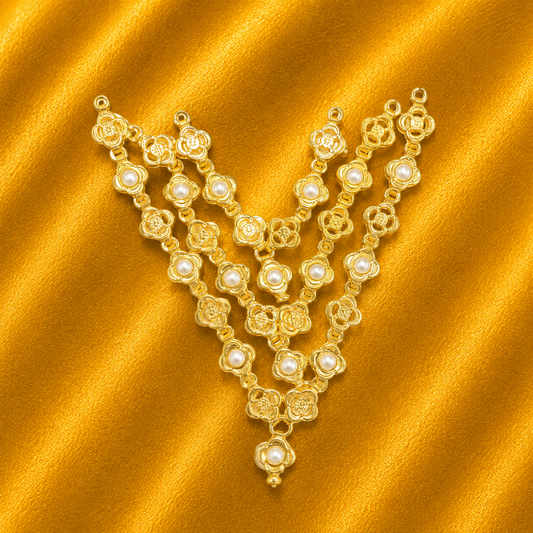 Multi-Layer Mala for Thakur Ji – 6 cm Height Premium Beaded Necklace for Deity Shringar
