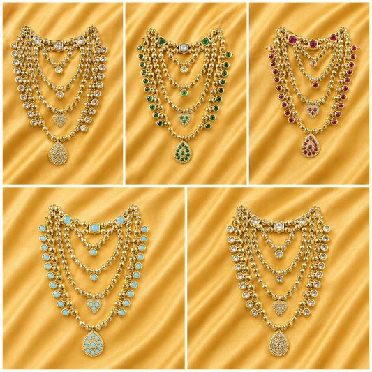Nikunj Prem Shringar Haar for Laddu Gopal Ji | Golden Multi Layer Mala | Radha Raman Shringar