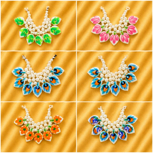 Morpankh Tulsi Kanthi Mala for Laddu Gopal Ji | Pearl Bead Shringar Haar | Radha Raman Shringar | 2 CM
