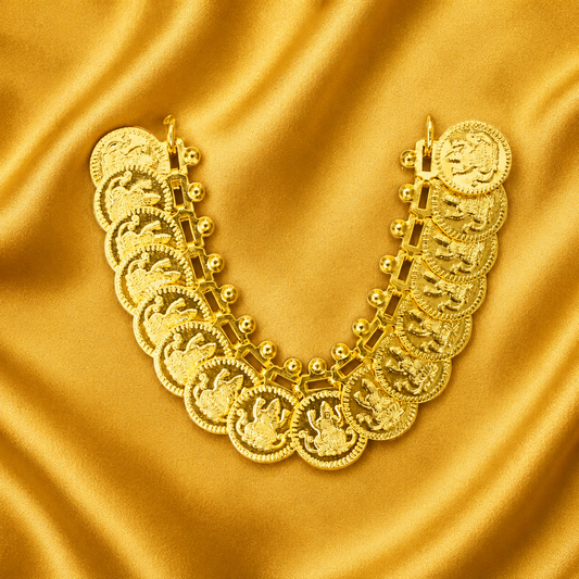 Ginny Coin Golden Mala for Laddu Gopal Janmashtami Special | Radha Raman Shringar | 3.5 CM Height