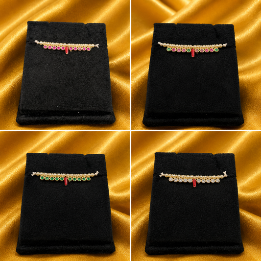 Divya Diamond Pearl Alkawali – 1.5 × 3 cm for Thakurji & Laddu Gopal
