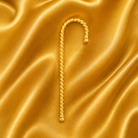 Golden Chadi for Thakur Ji – Decorative Golden Stick for Krishna Shringar & Seva ( small )