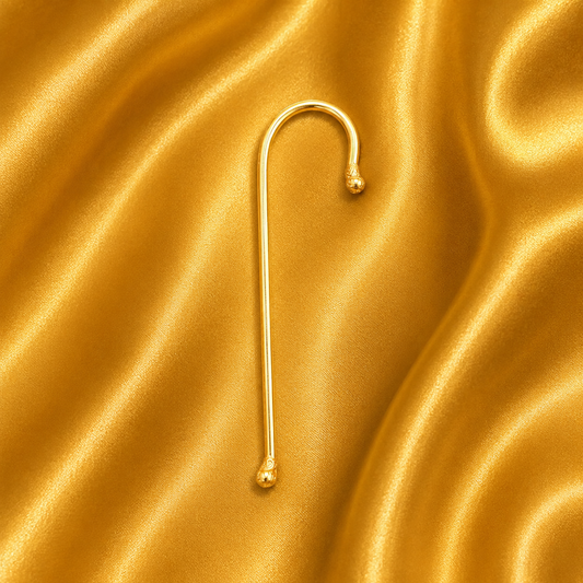 Golden Chadi for Thakur Ji – Decorative Golden Stick for Krishna Shringar & Seva ( small )