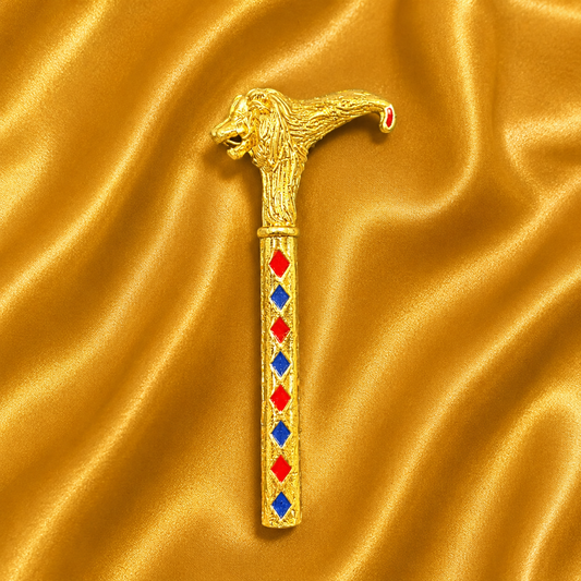 Golden Lakuti for Thakur Ji – Decorative Golden Stick for Krishna Shringar & Seva | 7 cm Height