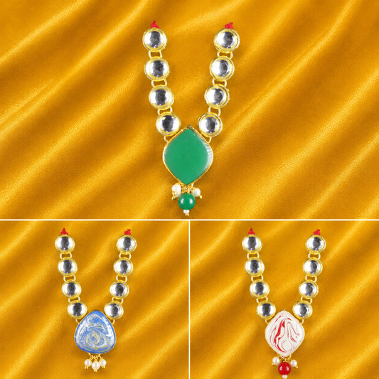 Radha Krishna Ratna Mala | Janmashtami Shringar Mala | Radha Raman Shringar | Length: 6.5 cm |  Width: 2.5 cm