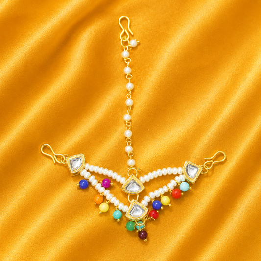 Brij Rang Maang Tikka | Laddu Gopal Shringar with Kundan | Radha Raman  Shringar | Thakurji Jewellery