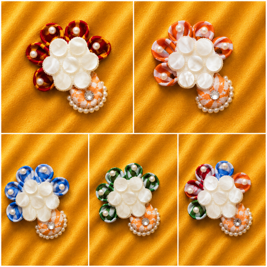 Shri Hari Pushp Paag | Handcrafted Flower Crown | Radha Raman Shringar | Multiple Shades | 5 CM