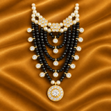 Premium Crystal Moti with AD Mala for Thakur Ji | Elegant Thakur Ji Shringar | 6 CM Height