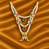 Premium AD Mala with Wagh Nakh for Thakur Ji | Traditional Shringar Jewellery | 4 CM Height