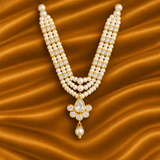 Royal AD Mala with Semi Moti for Thakur Ji | Traditional Shringar | 5.5 CM Height