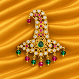 Premium AD Sirpech for Thakur Ji | Royal Head Shringar | 3.5 CM Height | 3.5 CM Width