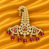 Premium AD Sirpech for Thakur Ji | Royal Head Shringar | 3.5 CM Height | 3.5 CM Width