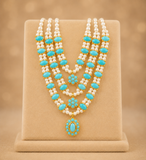 Firoza Gadi Pearl Mala for Thakurji | Laddu Gopal Shringar Haar | 7 cm